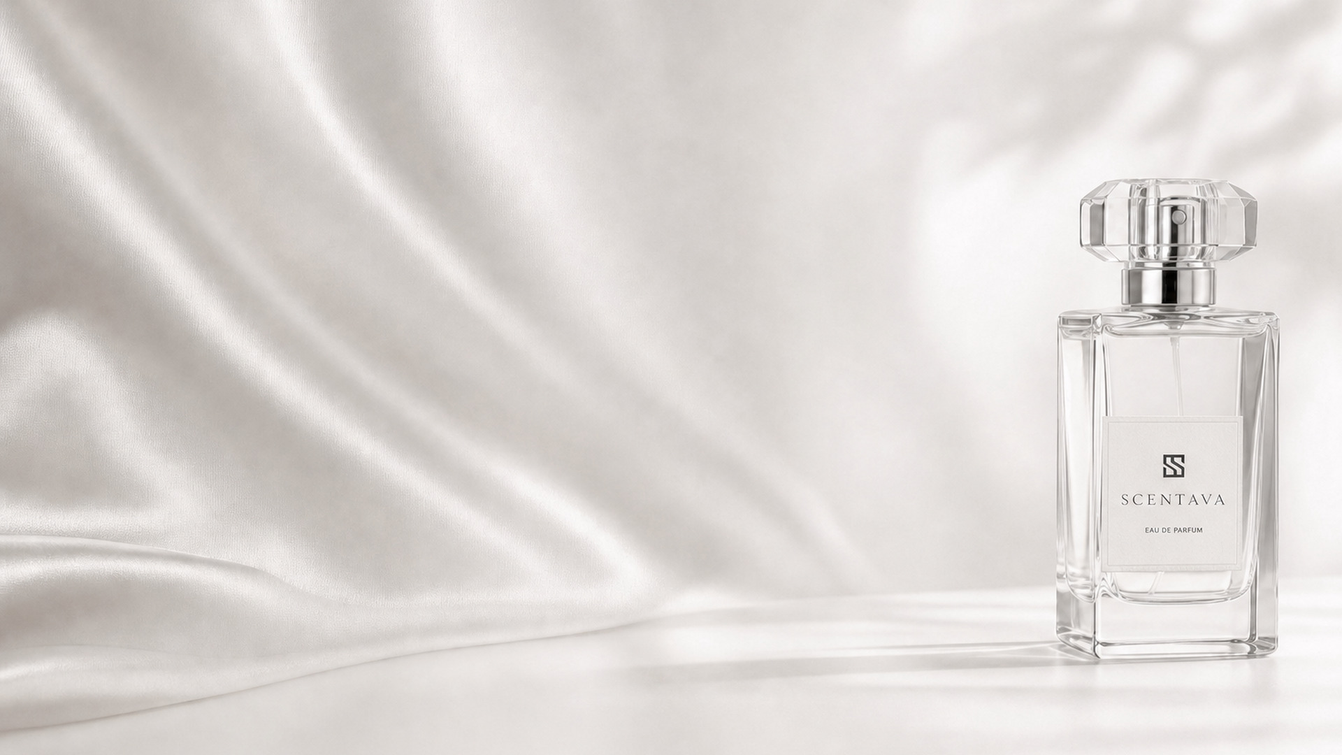 Signature Collection perfume on soft ivory silk