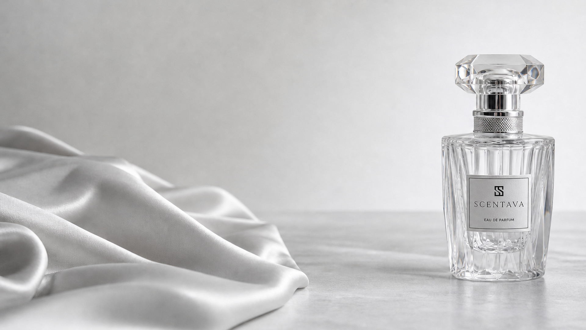 Limited Editions perfume on soft grey silk